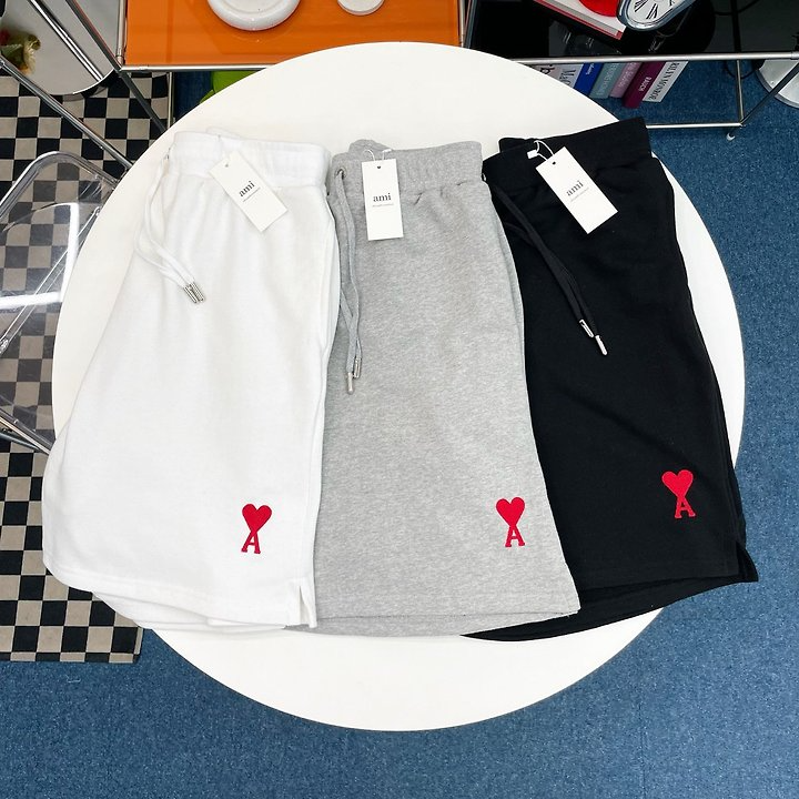 AMI 아미 파리스 트윌 자수 버뮤다 반바지