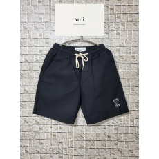 AMI 아미 블랙패치 린넨 하프팬츠 3COLOR