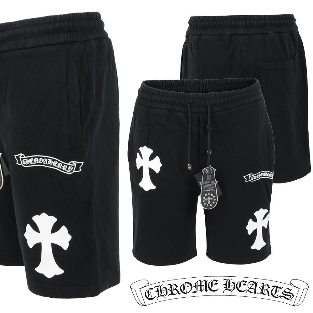 CHROME HEARTS 크롬하츠 화이트 크로스 트레이닝 반바지