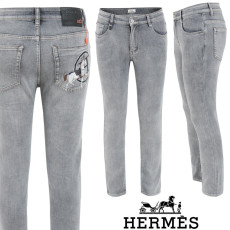 HERMES 에르메스 H 마차 자수 슬림 일자진