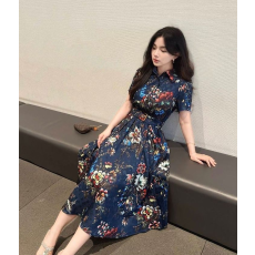 LOUIS VUITTON 루이비통 33054 모노그램 플로럴 벨티드 원피스