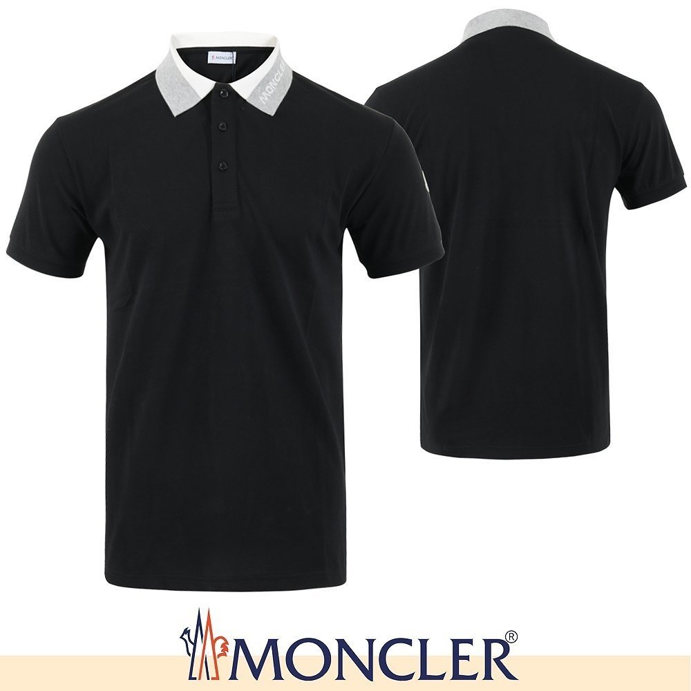 MONCLER 몽클레어 이니셜 넥 로고 카라T 2COLOR