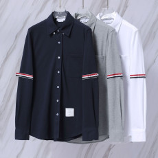 THOM BROWNE 톰브라운 711 RWB 암밴드 PK 코튼 셔츠