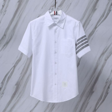 THOM BROWNE 톰브라운 090 사선 옥스포드 반팔 셔츠