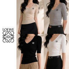 LOEWE 로에베 썸머 브이넥 5부니트