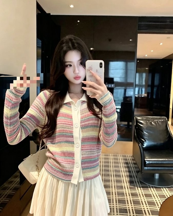 CHANEL 샤넬 그라데이션 가디건