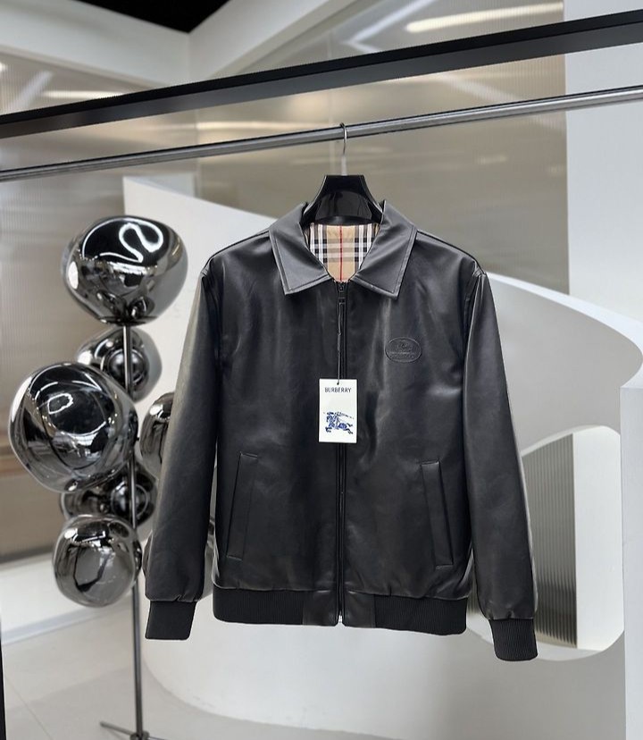 BURBERRY 버버리 60294 라이닝 레더 보머 자켓