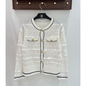CHANEL 샤넬 1087 콘트라스트 가디건
