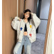 CHROME HEARTS 크롬하츠 1085 멀티 컬러 크로스 패치 데님 보머 자켓 2COLOR