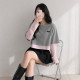 MIUMIU 미우미우 여성 스트라이프 레이어드 슬리브