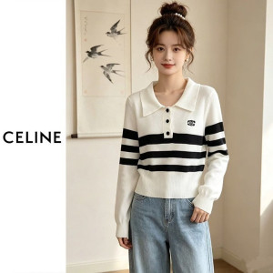 CELINE 셀린느 카라 스트라이프 니트 3COLOR