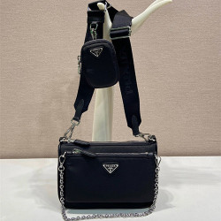 PRADA 프라다 리나일론 앤 사피아노 레더 미니 숄더백 1BH230 3COLOR