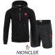 MONCLER 몽클레어 레드패치 후드집업 & 우븐 반바지 셋업