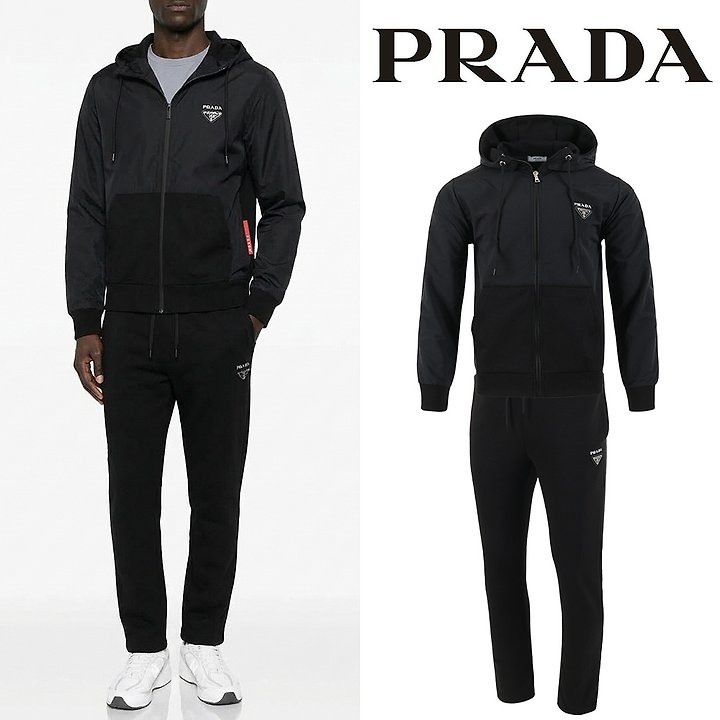 PRADA 프라다 레터링 클래식 우븐 셋업