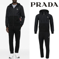 PRADA 프라다 레터링 클래식 우븐 셋업