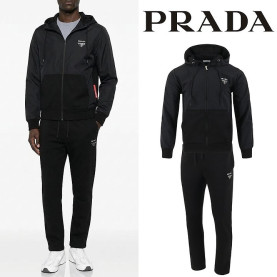 PRADA 프라다 레터링 클래식 우븐 셋업