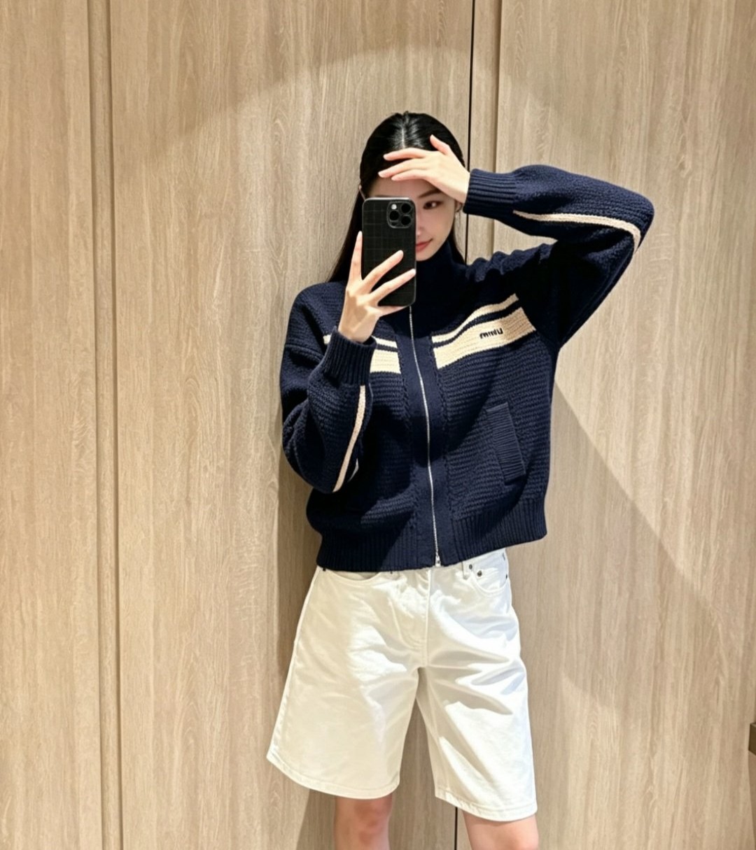 MIUMIU 미우미우 컬러블록 가디건 2COLOR