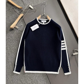 THOM BROWNE 톰브라운 4bar 라인 배색 라운드 니트 2COLOR