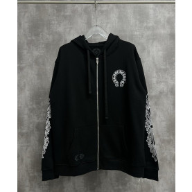 CHROME HEARTS 크롬하츠 홀스슈 플로랄 집업 후드 자켓 2COLOR