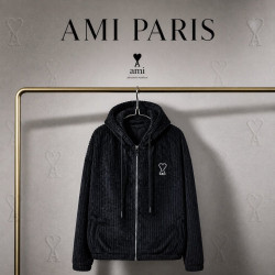 AMI 아미 코듀로이 후드 버튼 자켓 3COLOR