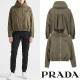 PRADA 프라다 레더 삼각 셔링 후드 윈드자켓 3COLOR