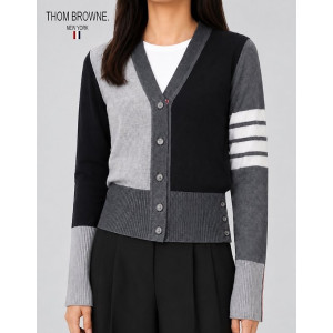 THOM BROWNE 톰브라운 사선 믹스 가디건