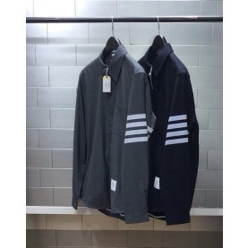 THOM BROWNE 톰브라운 4BAR 울 스냅 프론트 셔츠자켓