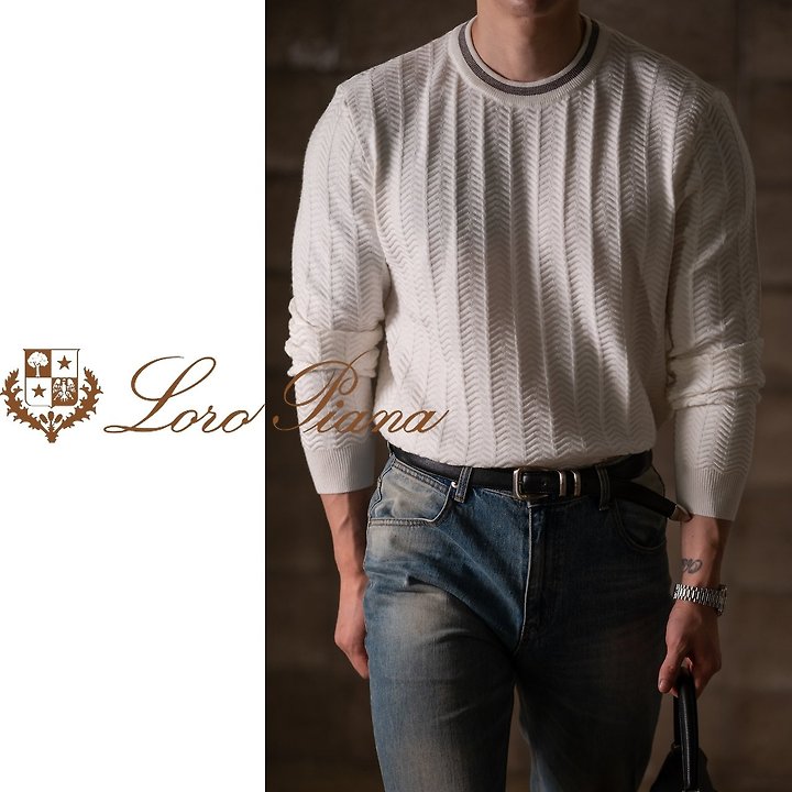 LOROPIANA 로로피아나 와샤 라운드 니트 3COLOR