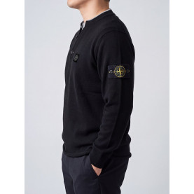 STONE ISLAND 스톤아일랜드 스퀘어 와팬 V넥 포인트 베이직 라운드넥 니트