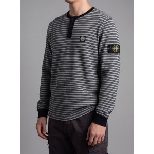 STONE ISLAND 스톤아일랜드 프리미엄 핀 스트라이프 컴퍼스 와펜 니트 2COLOR
