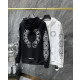 CHROME HEARTS 크롬하츠 7030 홀스슈 플로랄 크로스 후드 집업