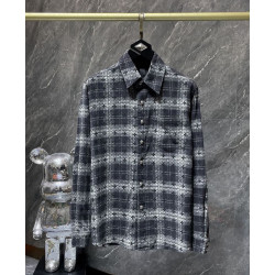 CHROME HEARTS 크롬하츠 7060 올오버 플로랄 크로스 자카드 플란넬 체크 셔츠